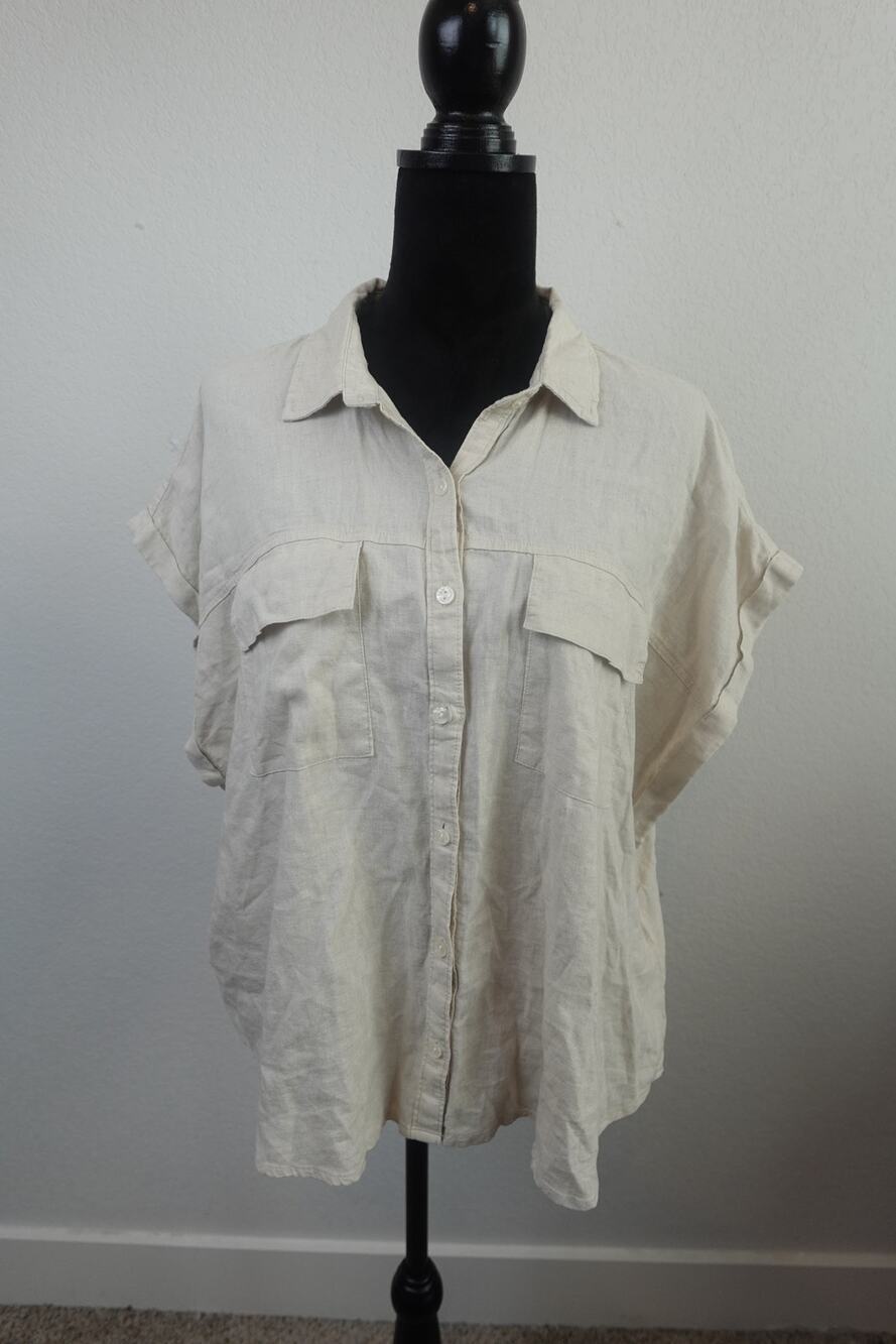 NWT Abercrombie & Fitch Linen Blend Shirt XL